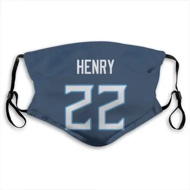Tennessee Titans Derrick Henry Jersey Name and Number Face Mask - Navy
